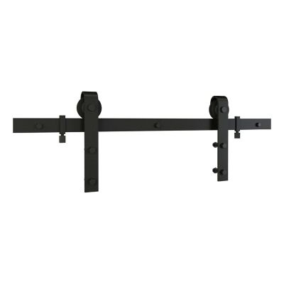 National Hardware 72 in. Classic Interior Barn Door Kit, Matte Black