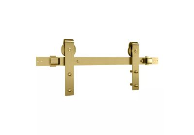 National Hardware 72 in. Designer Interior Barn Door Kit with Soft Close, Brushed Gold