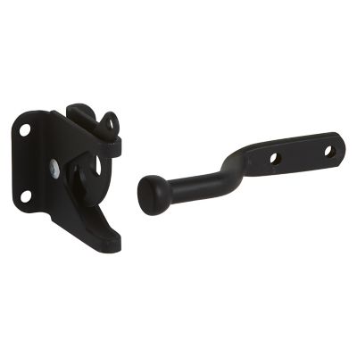 National Hardware Automatic Gate Latch, Matte Black, N109-020