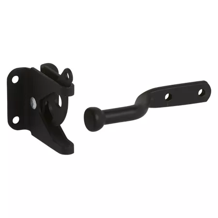 National Hardware Automatic Gate Latch Matte Black Gate Hardware