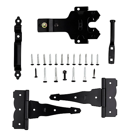 National Hardware Deluxe Latch Decorative T-Hinge Gate Kit, N109-308