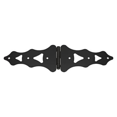 National Hardware 10 in. Ornamental Strap Hinge, Black