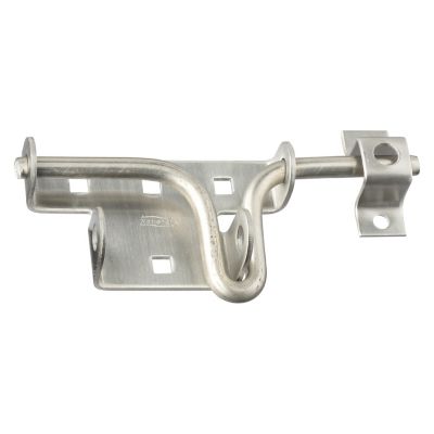 National Hardware Sliding Bolt Door/Gate Latch, Stainless Steel