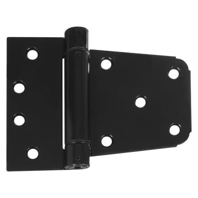 National Hardware 3-1/2 in. Heavy-Duty Auto-Close Gate Hinge Set, Black