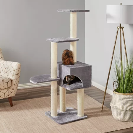 Two by Two 54.3" Spruce Cat Tree Cat Trees & Condos