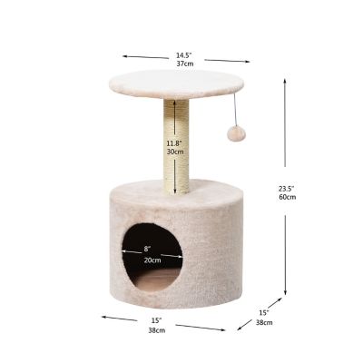 Image showing 8 th Two by Two 23.6 in. Birch Cat Scratching Tree
