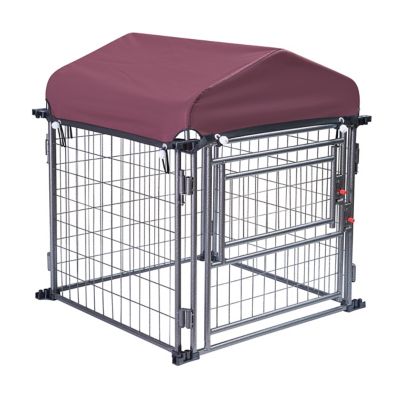 Two by Two 2.5 ft. x 2.5 ft. x 3 ft. Hangout Expandable Dog Kennel
