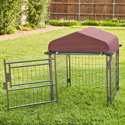Image showing  2.5 in. x 2.5 in. x 3 in. Welded Wire Hangout Expandable Dog Kennel