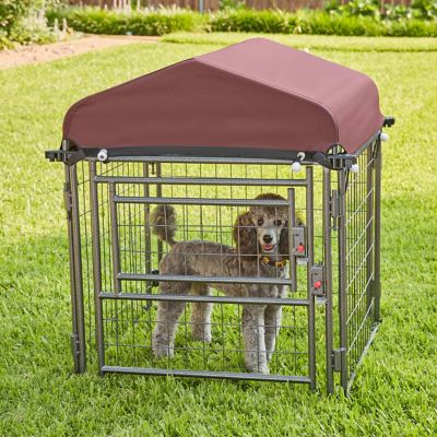 Image showing  2.5 in. x 2.5 in. x 3 in. Welded Wire Hangout Expandable Dog Kennel