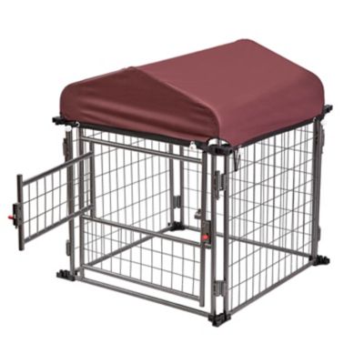 Image showing 6 th Two by Two 2.5 in. x 2.5 in. x 3 in. Welded Wire Hangout Expandable Dog Kennel