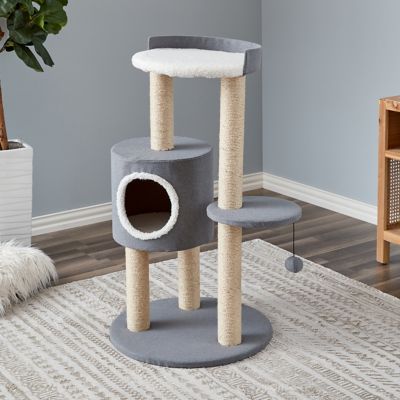 Two by Two 39.4 in. Oak Cat Scratching Tree