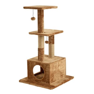 Image showing 6 th Two by Two 43.7 in. Willow Cat Scratching Tree