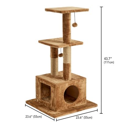 Image showing 8 th Two by Two 43.7 in. Willow Cat Scratching Tree