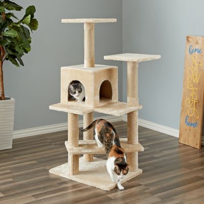 Two by Two 50.8 in. Evergreen Cat Scratching Tree