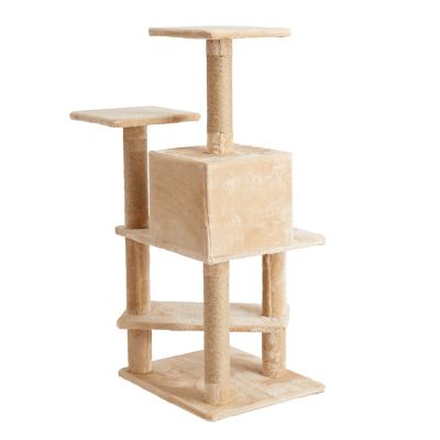 Image showing 5 th Two by Two 50.8 in. Evergreen Cat Scratching Tree