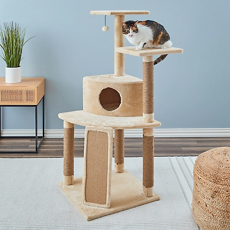 Two by Two 22 in. Poplar Cat Scratching Tree