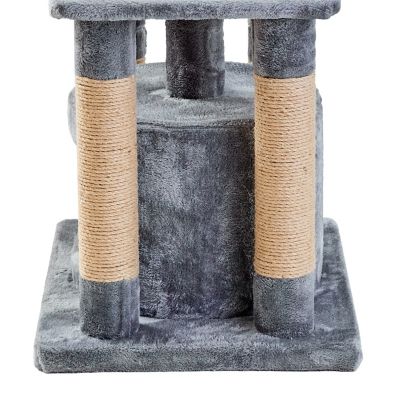 Image showing  30.5 in. 3-Tier Gala Cat Scratching Tree, Gray
