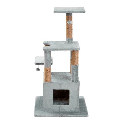 Image showing  48 in. 4-Tier Mcintosh Cat Scratching Tree, Gray