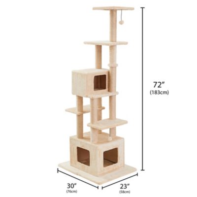 Image showing  72 in. 6-Tier Ponderosa Cat Scratching Tree, Beige