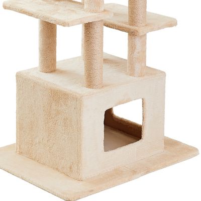 Image showing  72 in. 6-Tier Ponderosa Cat Scratching Tree, Beige