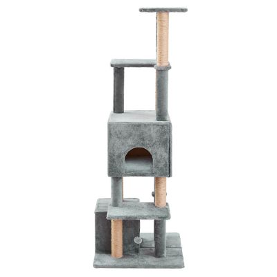 Image showing  67 in. 5-Tier Honeycrisp Cat Scratching Tree, Light Gray
