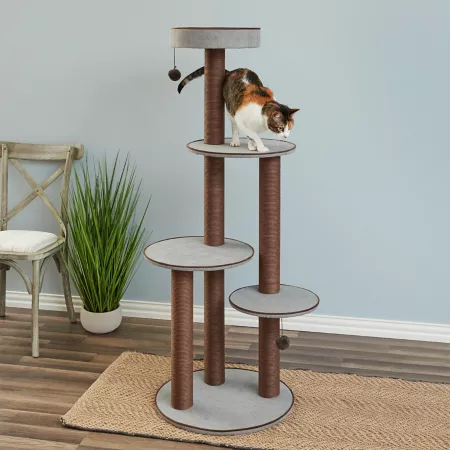 Two by Two 59.3" Pine Cat Tree Cat Trees & Condos