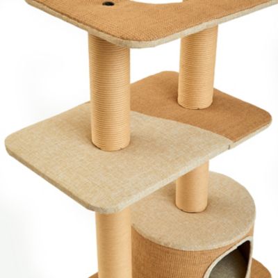 Image showing  51 in. Cottonwood 4-Tier Cat Scratching Tree, Beige