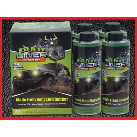 Bullyliner Spray Bed Liner Lightning Gray 1 L Pack of 4 Spray-On Bed Liners