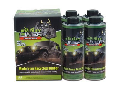 Bullyliner Spray-On Bed Liner, Black, 1L, 4-Pack