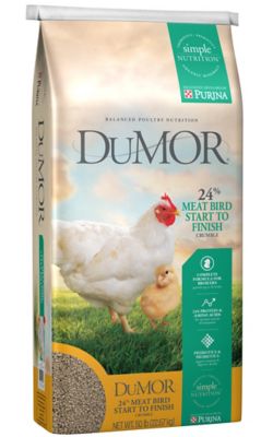 DuMOR Meat Bird Crumbled Poultry Feed, 50 lb. Bag