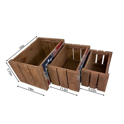Slice of Akron Nested Flag Boxes, 3-Pack