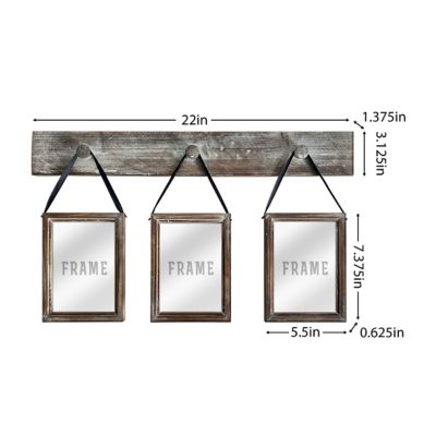 Slice of Akron Wooden Wall Photo Frames, 3-Pack