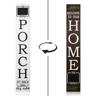Slice of Akron Welcome Reversible and Customizable Porch Sign, 60 in.