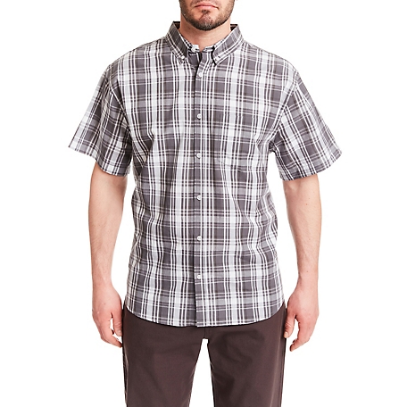 Smith's Workwear Short-Sleeve Cotton Plaid Shirt