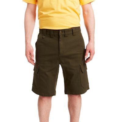 Smith's Workwear Men's Stretch Fit Mid-Rise Canvas Cargo Utility Work Shorts