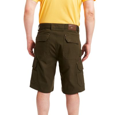 Image showing  Men's Stretch Fit Mid-Rise Canvas Cargo Utility Work Shorts