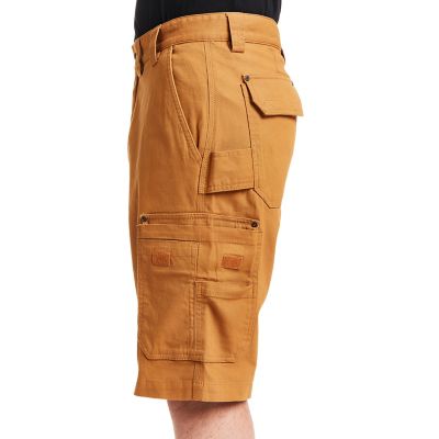 Image showing  Men's Stretch Fit Mid-Rise Canvas Cargo Utility Work Shorts