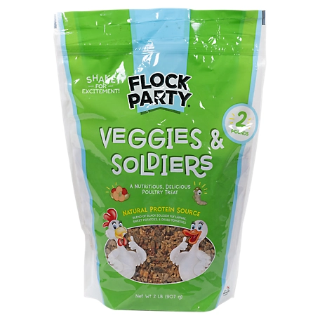 Flock Party Veggies and Soldiers Chicken Treats, 2 lb.