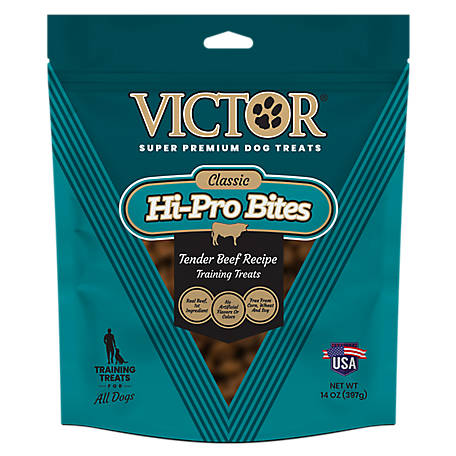 Victor Classic Hi-Pro Bites Tender Beef Recipe Dog Training Treats, 14 oz.