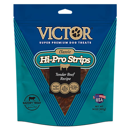 Victor Classic Hi-Pro Strips Tender Beef Recipe Dog Treats, 14 oz.