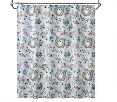 Image showing  Sketched Woodland Shower Curtain