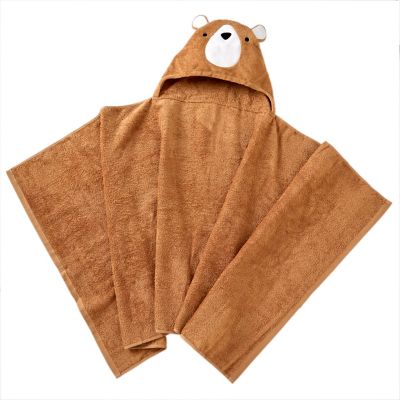 Image showing  Sketched Woodland Hooded Towel