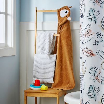 Image showing  Sketched Woodland Hooded Towel