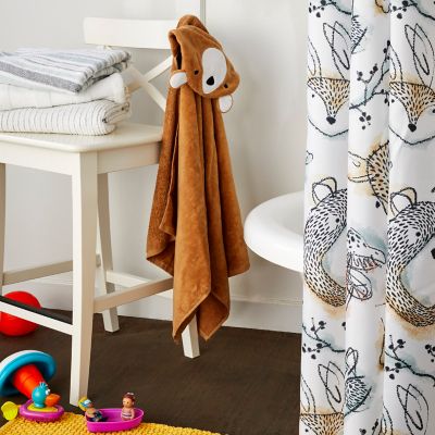 Image showing  Sketched Woodland Hooded Towel