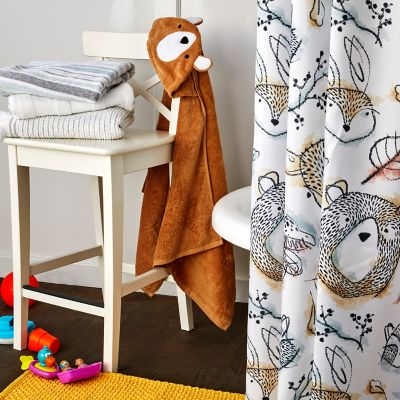 Image showing  Sketched Woodland Hooded Towel