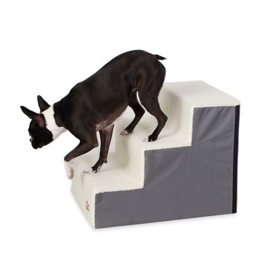 K&H Pet Products Pet Stair Steps Gray/Fleece 3 Stair (4C FFP)