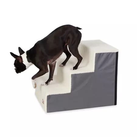 K&H Pet Products Pet Stair Treads Gray/Fleece 3 Stairs (4C FFP) Household Pet Ramps & Steps