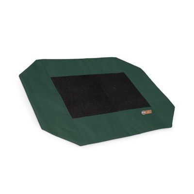 K&H Pet Products Original Pet Cot Replacement Cover (Cot Sold Separately) Green/Black Medium 25 X 32 Inches