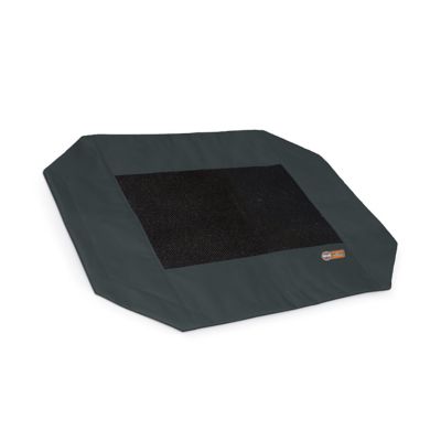 K&H Pet Products Original Pet Cot Replacement Cover (Cot Sold Separately) Charcoal/Black Large 30 X 42 Inches