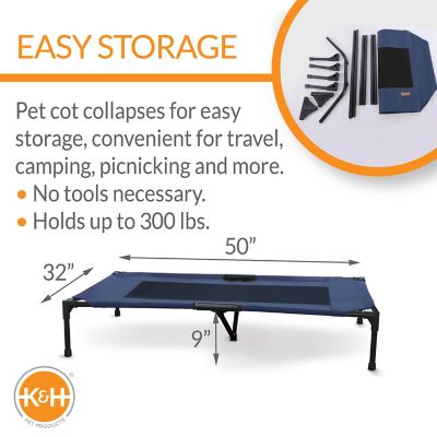 Image showing 5 th K&H Pet Products Original Elevated Cot Pet Bed